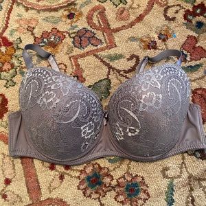 NEW Sexy Lace PushUp Wired Bra Charcoal Grey 38D